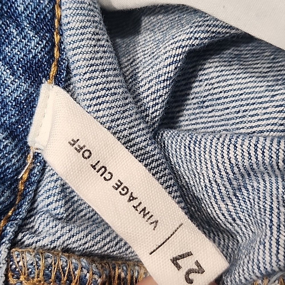 PacSun Vintage Cut Off Blue Denim Shorts. 27 - Picture 9 of 11